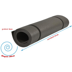 Mata do Jogi 180x61x0,4 cm Grafitowa Eb Fit