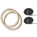 Obręcze gimnastyczne drewniane THORN FIT Wooden rings set with bands 28