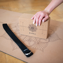 ZESTAW DO JOGI HMS CORK MATA TPE YM11 + KOSTKA KJ02 + PASEK SJ01