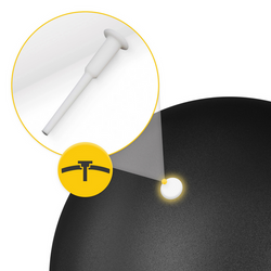 Piłka do pilatesu i rehabilitacji 22 cm czarna 4fizjo