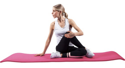 Duża Mata do Jogi Deluxe Fuksja