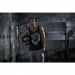 Piłka lekarska czarna 5 kg ze skóry syntetycznej