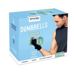 Zestaw hantli sześciokątnych Spokey MONSTER 2x 1 kg