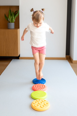 Dyski sensoryczne różne faktury - 4 szt Tullo 20 cm