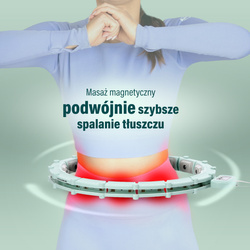 ZESTAW HULA HOP MAGNETYCZNY GREEN HHM14 Z LICZNIKIEM HMS + PAS WYSZCZUPLAJĄCY BR163 BLACK