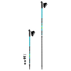 Kije nordic walking 105-135 cm czarno-niebieskie Spokey MEADOW